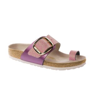 Mirarmar Big Buckle Cermaic Pattern Rose Natural Leather
