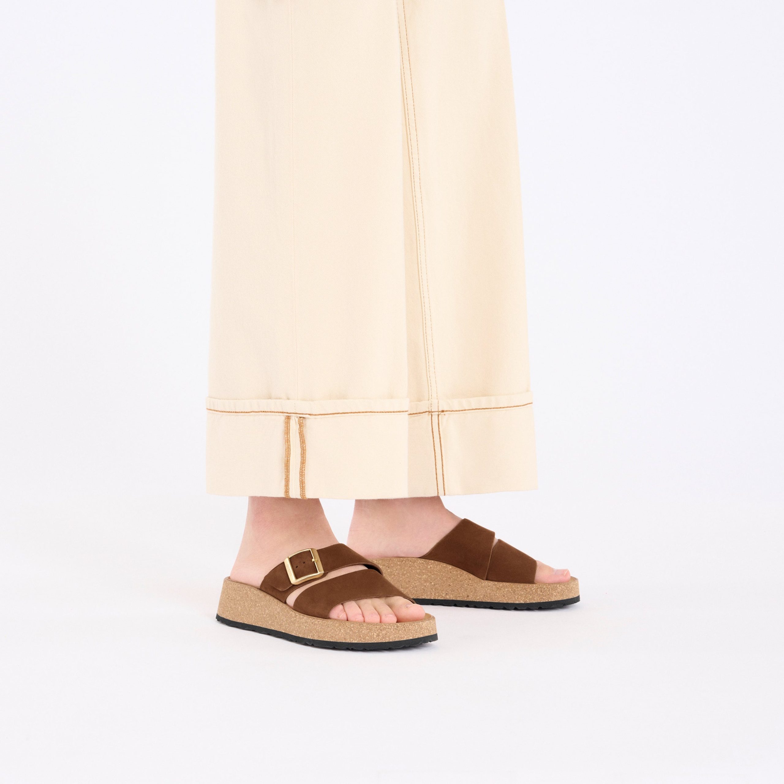 Almina Dark Tea Nubuck Leather - Image 4