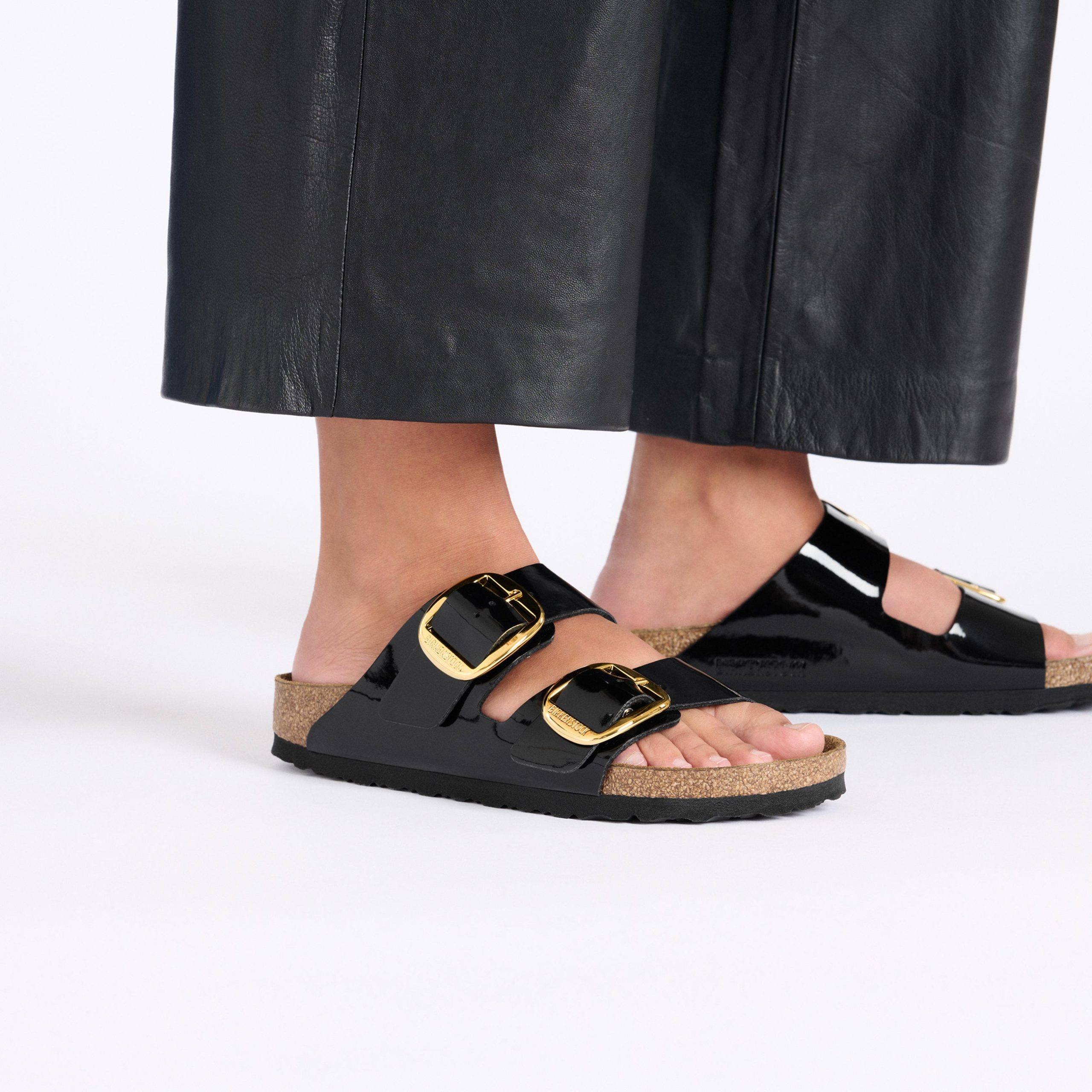 Arizona Big Buckle Patent Black/Gold Birko-Flor - Image 5