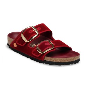 Arizona Big Buckle Rust Red Velvet
