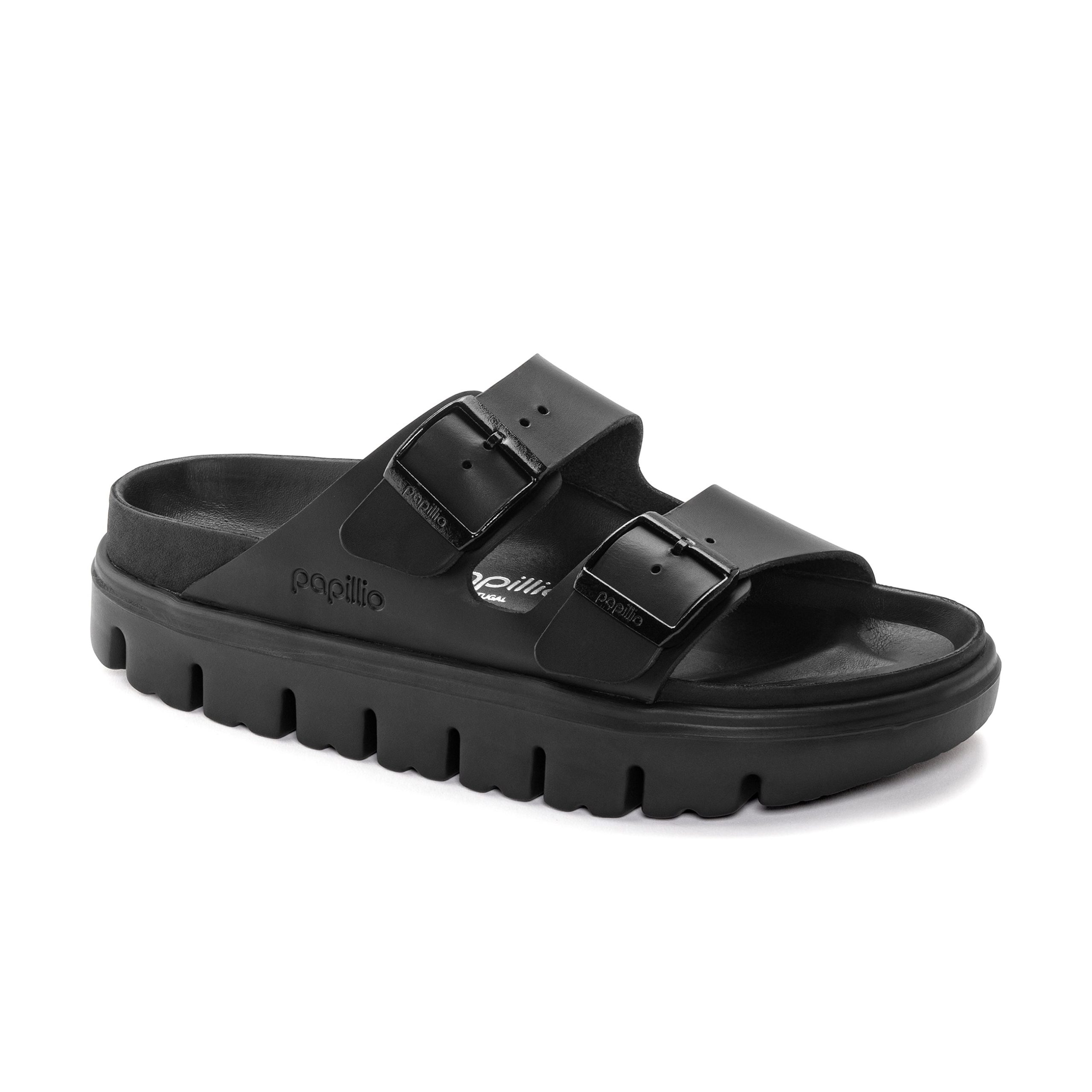 Arizona Chunky Exquisite Black Smooth Leather