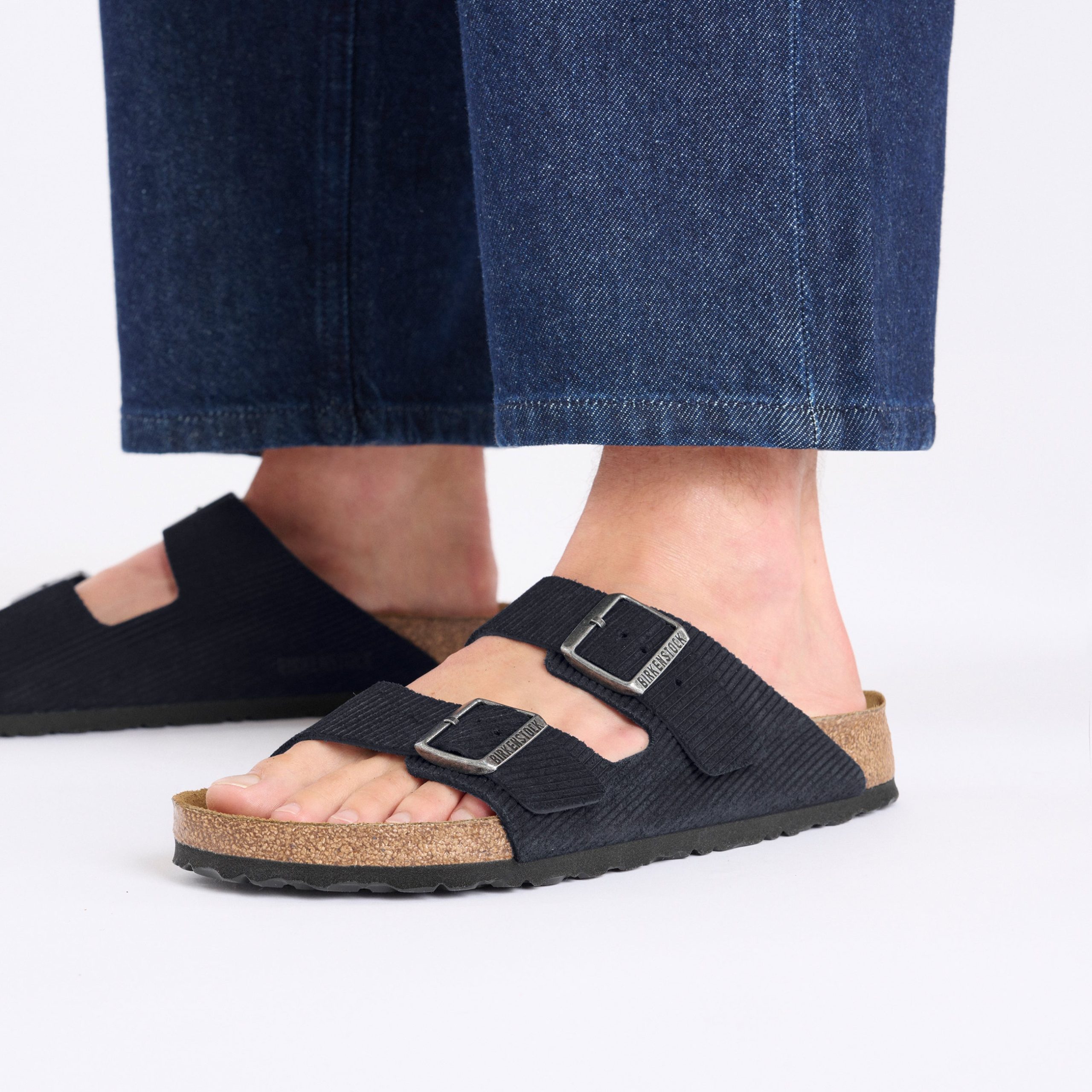 Arizona Corduroy Midnight Embossed Suede Leather - Image 5