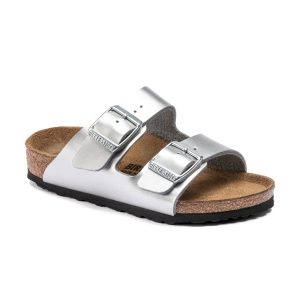 Arizona Kids Metallic Silver Birko-Flor