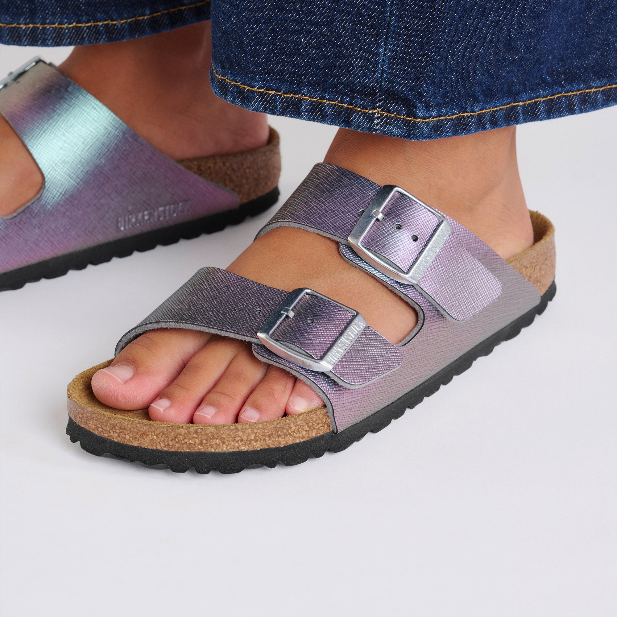 Arizona Saffiano Iridescent Viola Embossed Birko-Flor - Image 5