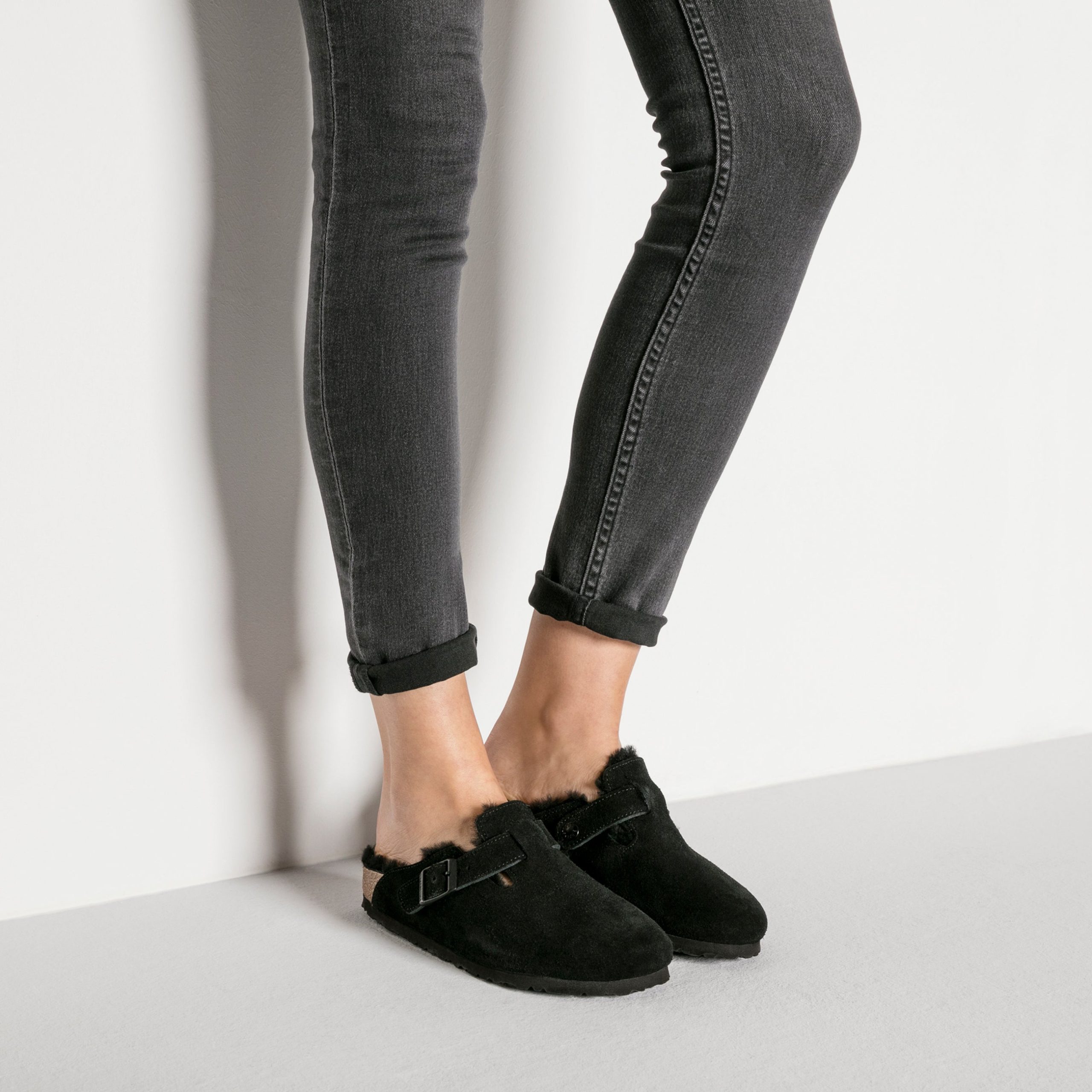 Boston Shearling Black Suede Leather/Shearling - Image 5