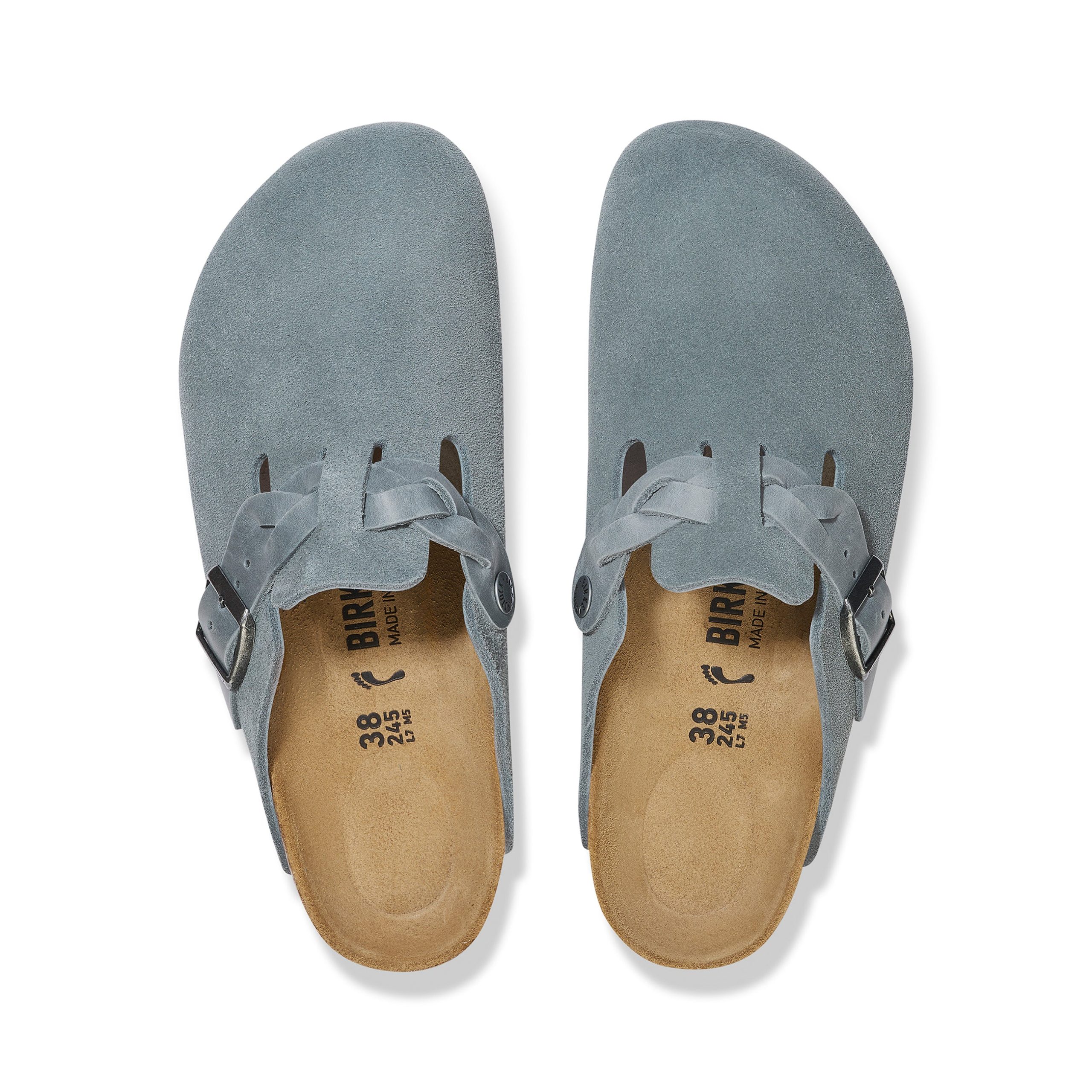 Boston Braided Basalt Grey Suede Leather - Image 3