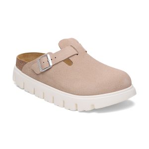 Boston Chunky Light Rose Suede Leather