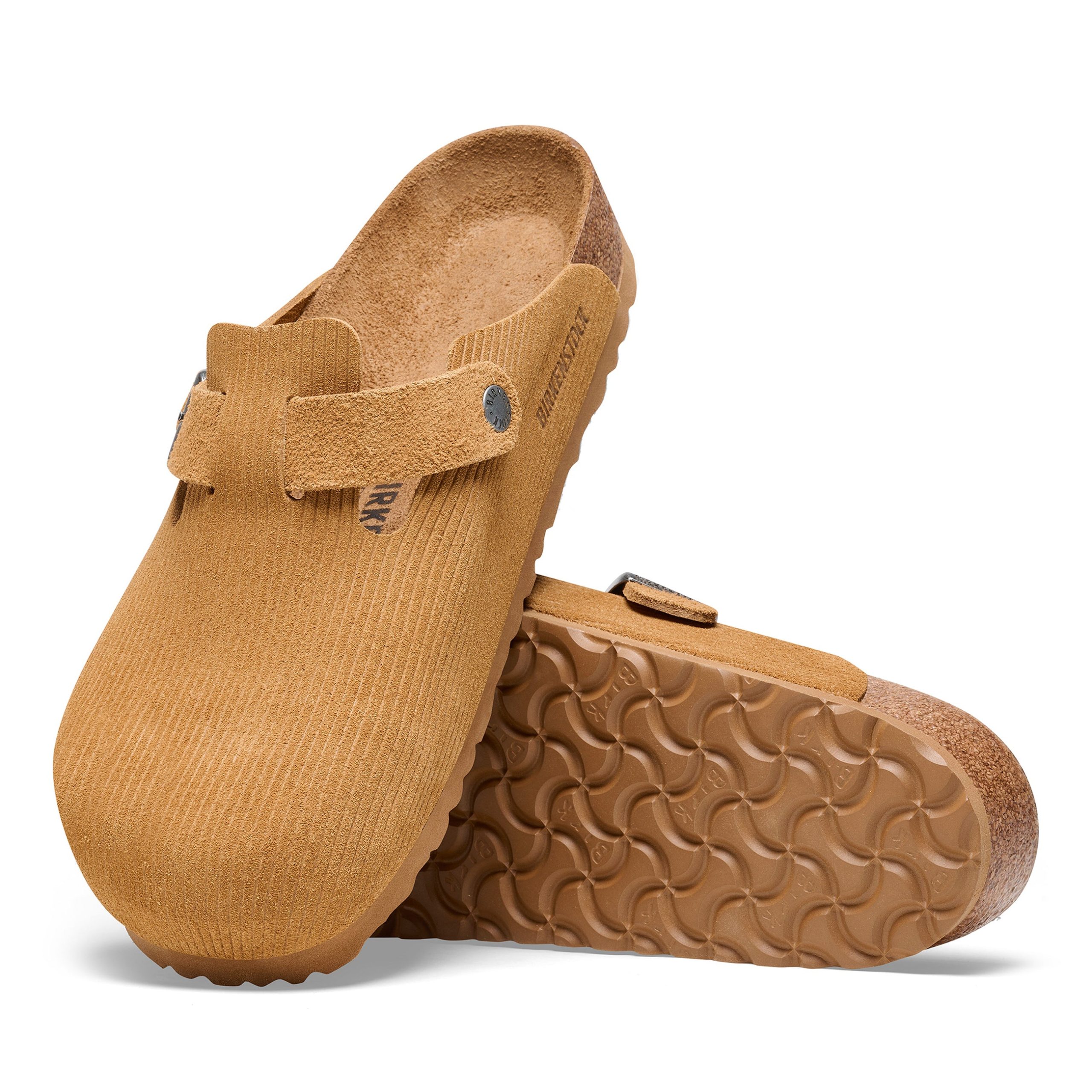 Boston Corduroy Cork Brown Embossed Suede Leather - Image 4