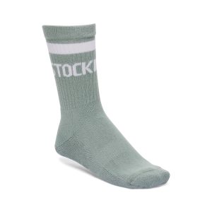 Cotton Crew Stripe Socks Pure Sage/Green