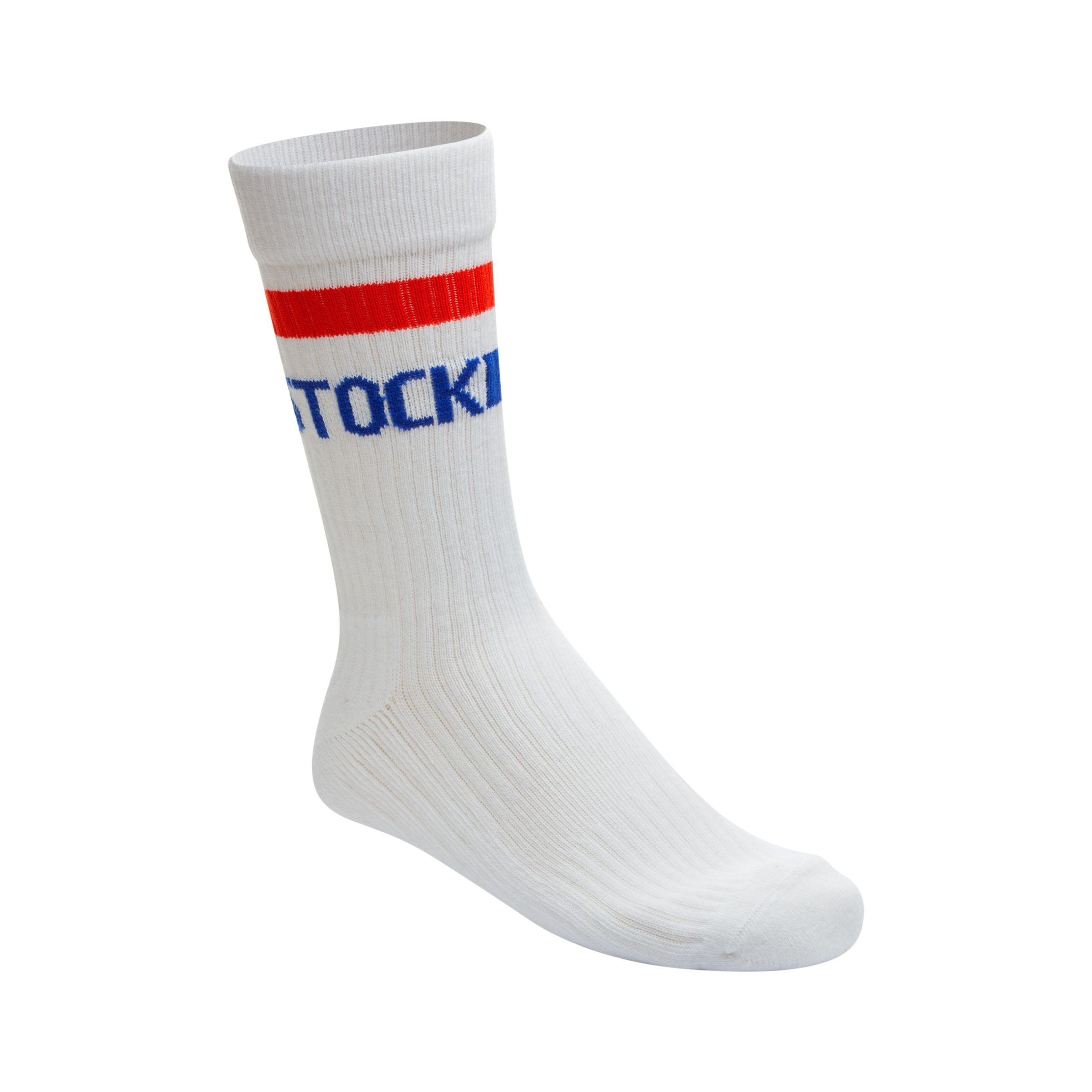 Cotton Crew Stripe Socks Red/Blue