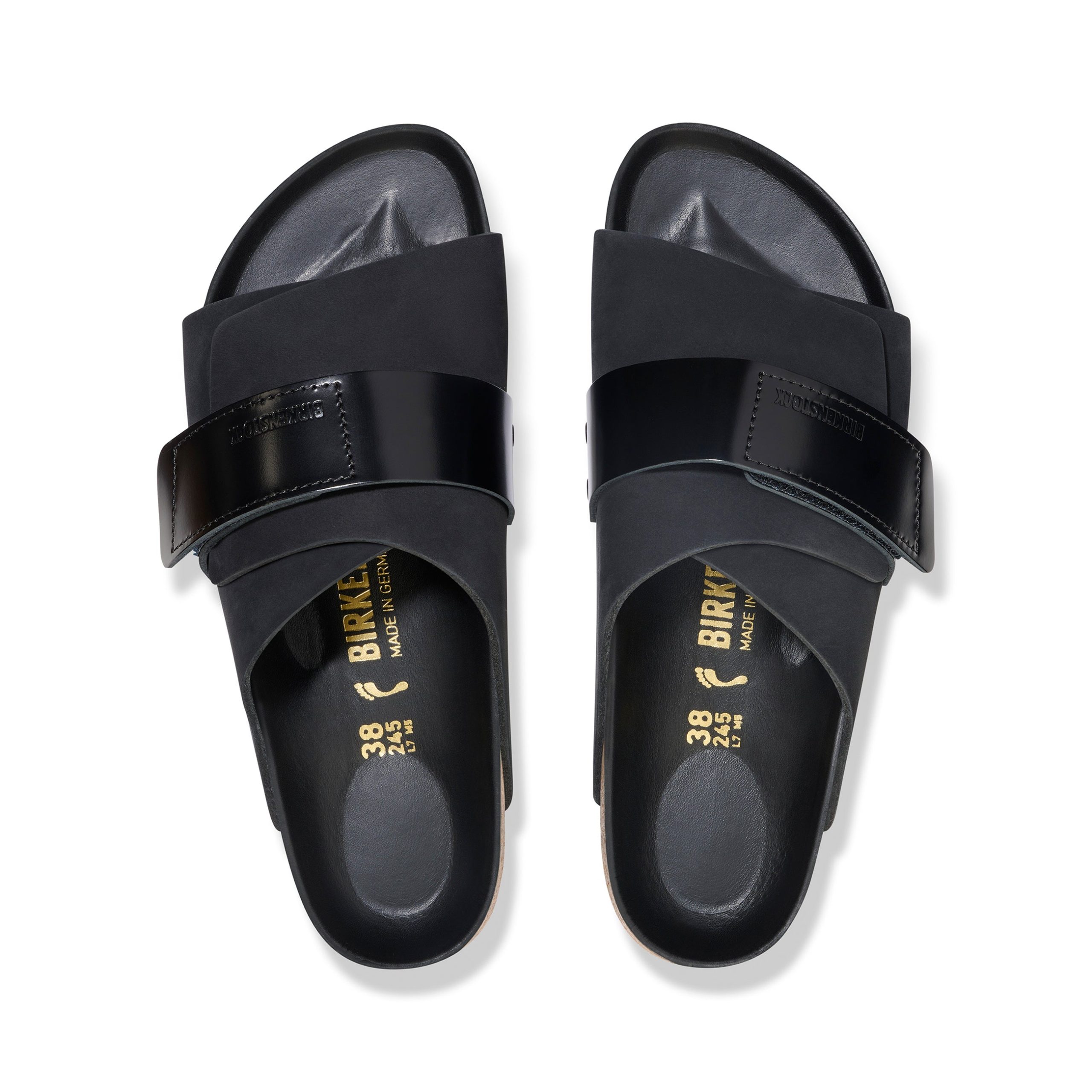 Kyoto High Shine Black Nubuck Leather - Image 3