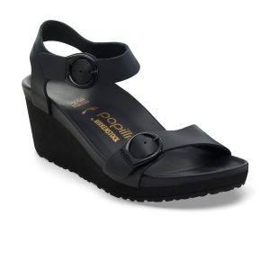 Soley Ring-Buckle Black Smooth Leather