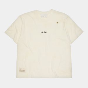The Artist Aged T-Shirt White Dirt Wash Cotton