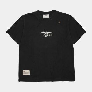 The Rebel Distressed T-Shirt Overdyed Black Cotton