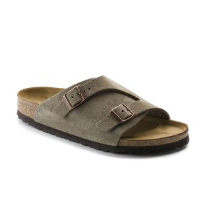 Zurich Taupe Suede Leather